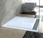 Stainless Steel Linear Walk-In Shower Drain With/Without Channel Tile Multiple Size QSG-1009