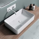 Modern Rectangular Counter Top Ceramic Basin 580 x 380mm | Brussel 105D