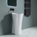 Stone Resin Pedestal Freestanding Round Basin | Colossum 30