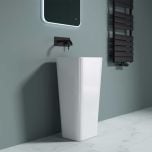 Stone Resin Rectangle Pedestal Freestanding Basin | Colossum 31
