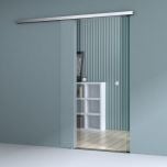 775mm Interior Frameless Sliding Glass Door Clear Screen Bar Handle