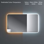 Wall Mounted Illuminated LED Bathroom Mirror Touch Sensitive Switch & Anti Fog | 1200 x 700mm