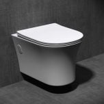 Rimless Wall Hung U Shape Toilet With Soft Close Seat Aachen 304B