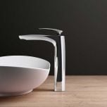 High Quality Bathroom Chrome Single Lever Monobloc Mixer Basin Tap - Counter Top - Chrome