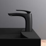 High Quality Bathroom Chrome Single Lever Monobloc Mixer Basin Tap - Basin Top - Matte Black