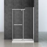 Rectangular Frameless Shower Enclosure Hinged Door 8mm Safety Clear Glass | Ravenna 13