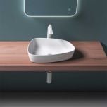 Counter top Stone Resin Basin Glossy White Modern Design Colossum 806