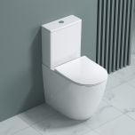Close Coupled Rimless Toilet With Soft Close Seat