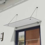 Glass Over Door Canopy for Porch Shelter | Stainless Steel Support Brackets & 13mm Thick Frosted Safety Glass