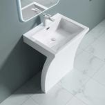 Popular 7 Shape Design Pedestal Freestanding Stone Resin Basin | Colossum 07