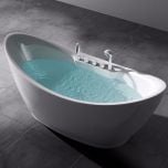 Freestanding Acrylic Bathtub Tub Taps And Bath Shower Mixer Second Image