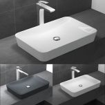 Counter Top Rectangular Stone Resin Bathroom Basin 600 x 400mm | Colossum 815