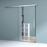 900mm Interior Frameless Sliding Glass Door Clear Screen Bar Handle