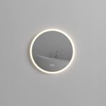 Wall Mounted Illuminated LED Bathroom Round Mirror Touch Sensitive Switch And Anti Fog