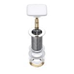 Square Unslotted Sprung Plug Basin Waste with Ceramic Cover Cap