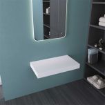 White Stone Bathroom Shelf For Basin
