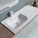 Semi Recessed Stone Resin Single Basin 1000 x 480mm | Colossum 04