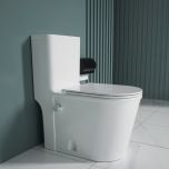 One-Piece Bidet Toilet with Thermostatic Mixing Valve and soft close seat