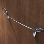 Sleek Curved Wall Mounted Chrome Bathroom Towel Rail