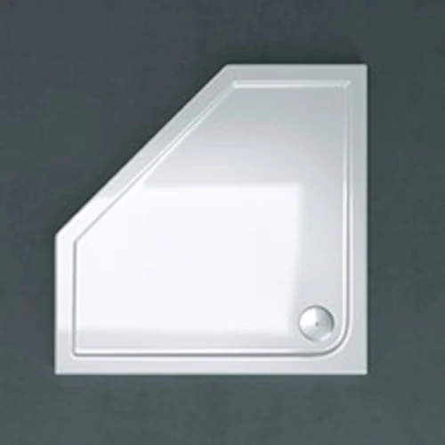 acrylic shower tray in pentagonal shape