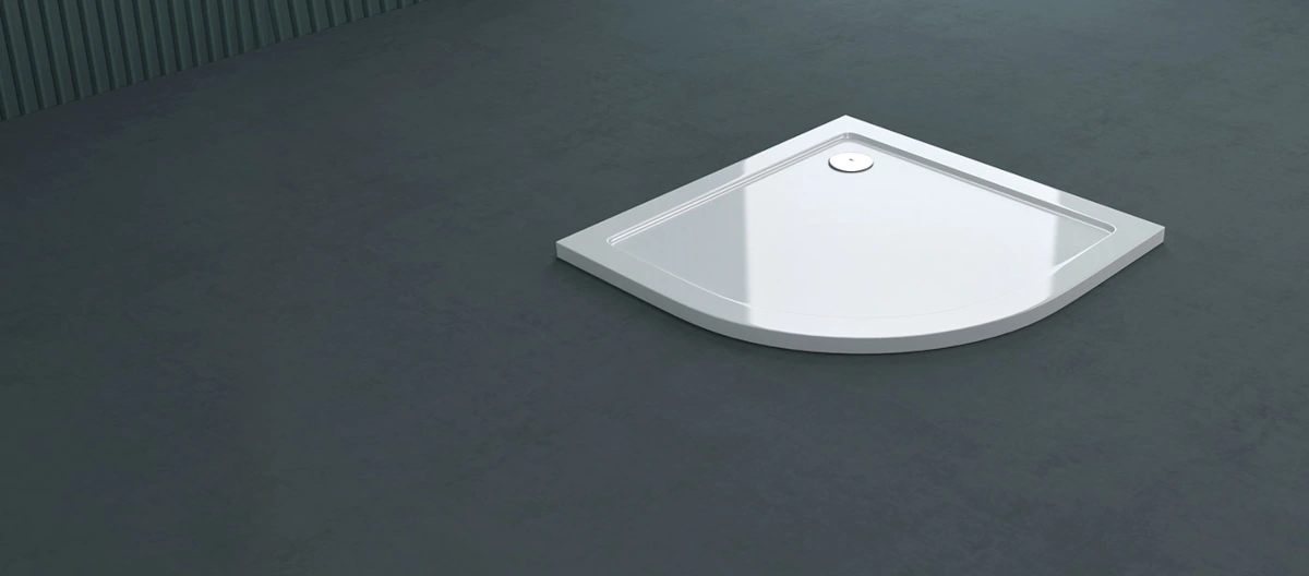 quality quadrant shape acrylic shower tray